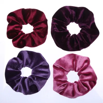 Chouchous élastiques colorés en velours pour queue de cheval, bandeau pour cheveux de 8 cm